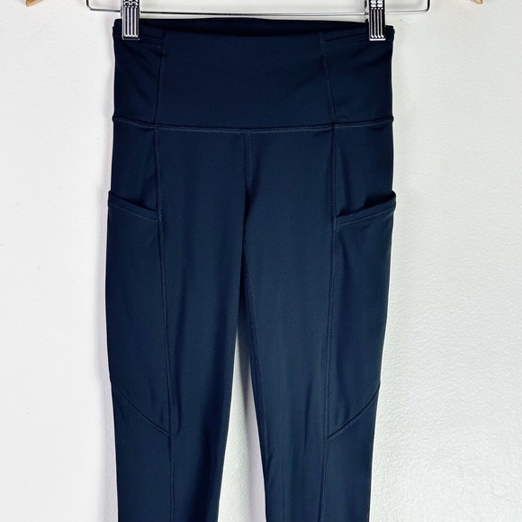 Lululemon Fast Free 7/8 Tight II *Non-Reflective Nulux 25" Sz 2 Black W5BXQS - Picture 7 of 12